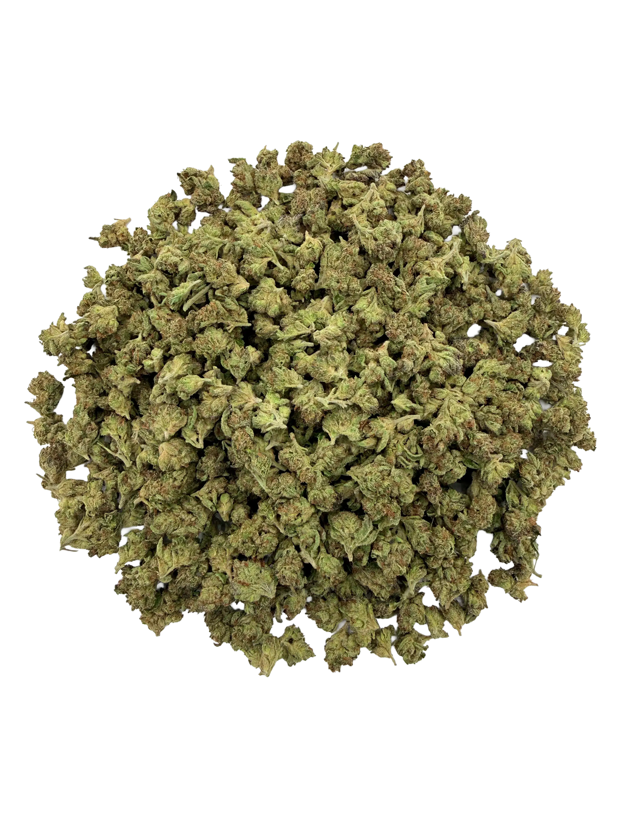 Lollipop small buds closeup showing trichomes and quality